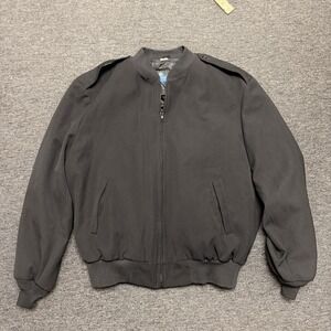 NWOT NEPTUNE GARMENT CO. Military Officer Bomber Jacket Poly Wool Black 48